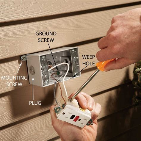 exterior electrical box installation wood siding|exterior waterproof electrical box.